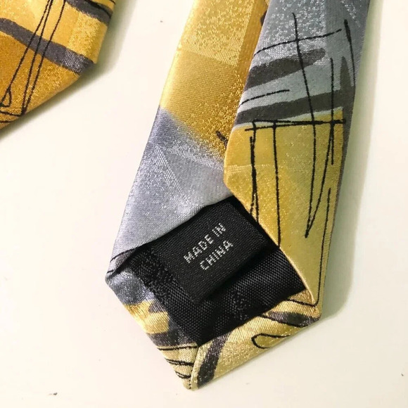 J Garcia Tie Collection Fifty Four Scales Silk Necktie - Picture 3 of 11